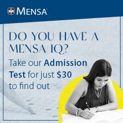 taking the mensa admissions test